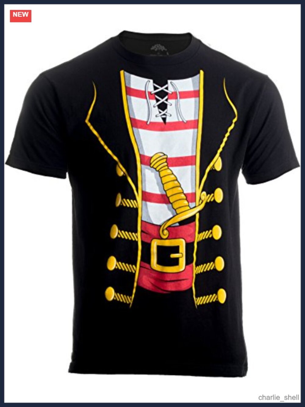 Pirate Buccaneer Graphic T-Shirt Unisex Men's Novelty Cruise Crew Neck